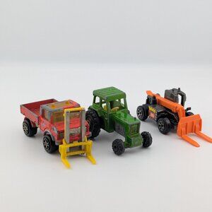 Vintage Farming Vehicles Bundle – Matchbox Superfast + Majorette (3 Vehicles)